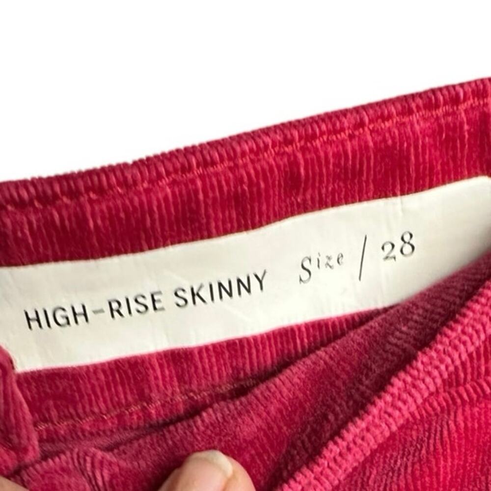 Anthropologie Pilcro High-Rise Skinny Corduroy Jeans Womens 28 dark pink - Picture 9 of 10